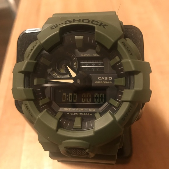 g shock military green watch